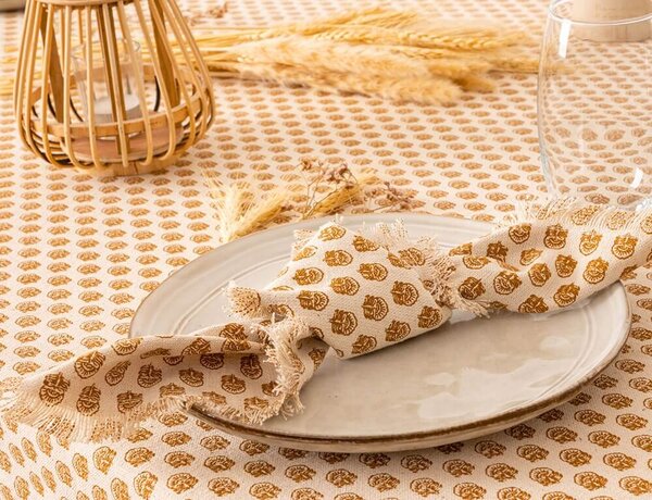 Σετ Πετσέτες φαγητού Indie Atmosphera με διαστάσεις 40x40cm - Beige - 2 τεμάχια