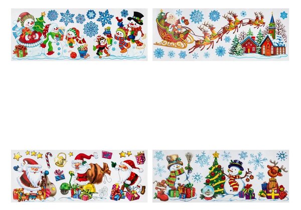 Χριστουγεννιάτικα Αυτοκόλλητα Fééric Lights & Christmas για παράθυρα, σε 4 επιλογές σχεδίων