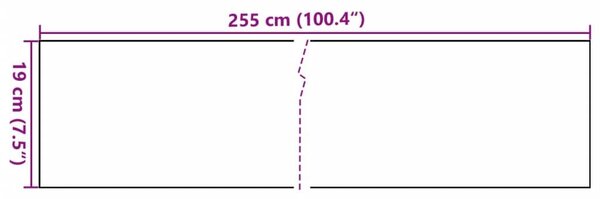 Διαχωριστικά Βεράντας 5 τεμ. Καφέ&Μαύρο 255x19 εκ. Συνθ. Ρατάν - Καφέ