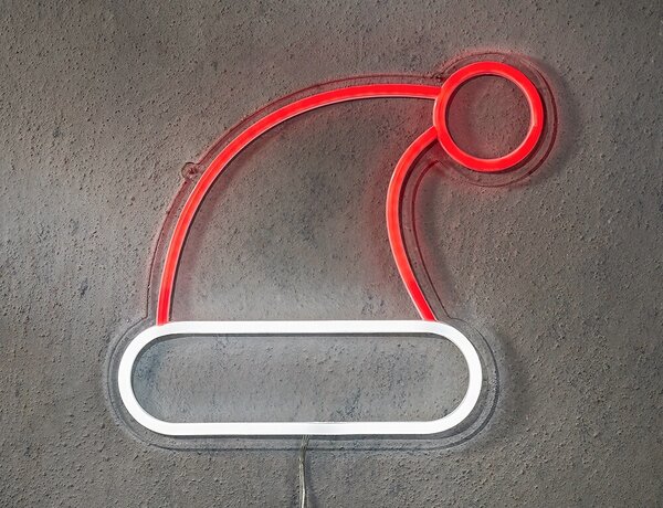 Διακοσμητικό Φωτιστικό Neon Santa Hat Luca Lighting με Dimmer και διαστάσεις 29.5x1.5x26.5cm - USB