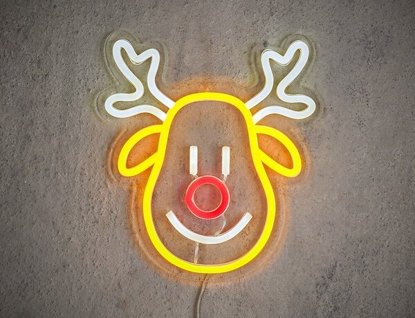 Διακοσμητικό Φωτιστικό Neon Reindeer Luca Lighting με Dimmer και διαστάσεις 25.5x1.5x23cm - USB