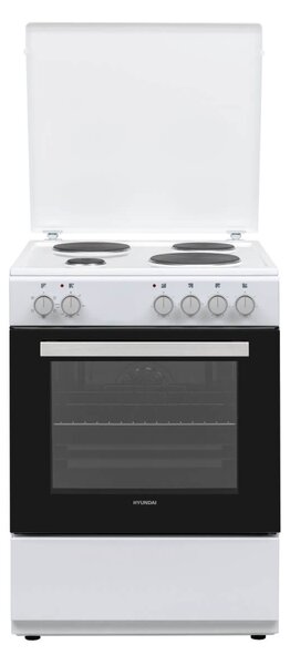 Κουζίνα Hyundai HCMU24V-7260E/W με ηλεκτρικό φούρνο, εμαγιέ εστίες, χωρητικότητα φούρνου 69L, 5 λειτουργίες ψησίματος και ενεργειακή κλάση Α