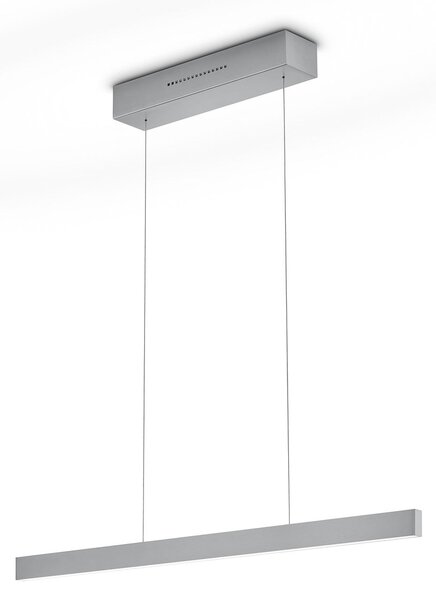 Knapstein Κρεμαστό φωτιστικό LED LINDA-72, νικέλιο, μήκος 72 εκ., χειρονομιακός έλεγχος, ρυθμιζόμενος, Μεταλλικό, Σαλόνι / τραπεζαρία, Αλουμίνιο, σύγχρονο
