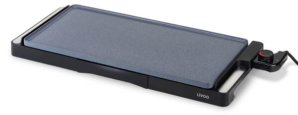 Ηλεκτρική Ψησταριά plancha Livoo DOC320 με ισχύ 2000W, ρυθμιζόμενο θερμοστάτη και επιφάνεια ψησίματος 50x25cm