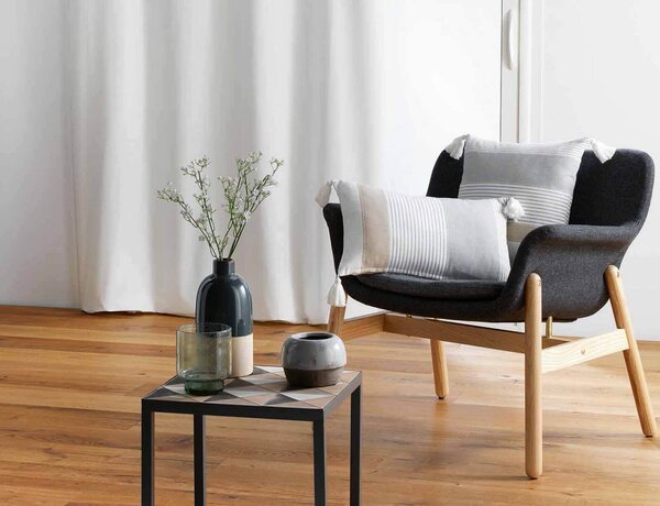 Διακοσμητικό Μαξιλάρι Iliade Douceur d'intérieur με κρόσσια και διαστάσεις 40x40cm - Grey