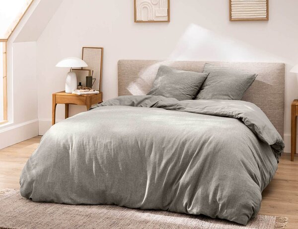 Σετ King Size Παπλωματοθήκη & 2 Μαξιλαροθήκες Meline Douceur d'intérieur από βαμβάκι 60TC, με διαστάσεις 240x260cm - Charcoal Grey