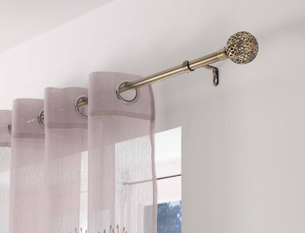 Μονό Κουρτινόξυλο Globa Douceur d'intérieur με διάμετρο 19mm και επέκταση 120 - 210cm - Brass