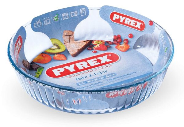 Πυρίμαχο σκεύος Bake & Enjoy Pyrex για τάρτα, με χωρητικότητα 2.1L και διάμετρο 26cm