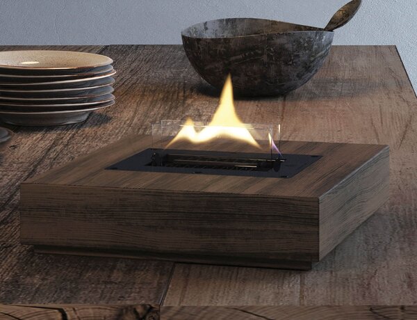 Επιτραπέζια Εστία Φωτιάς Holly Tenderflame με διάρκεια καύσης 4 - 5 ώρες, χωρητικότητα δεξαμενής 500ml και διαστάσεις 30x30x11cm - Black