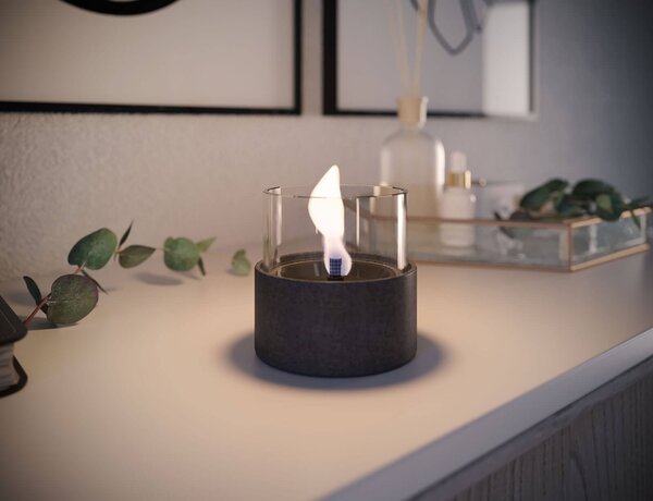 Επιτραπέζια Εστία Φωτιάς Aster 10 Lava Tenderflame με διάρκεια καύσης 4 - 5 ώρες, χωρητικότητα δεξαμενής 200ml και διαστάσεις 9.8x9.7cm - Black