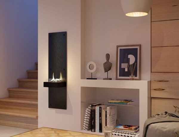 Επιτοίχιο Tζάκι Alto Tenderflame με διάρκεια καύσης 4 - 5 ώρες, χωρητικότητα δεξαμενής 500ml και διαστάσεις 40x23x130cm - Black