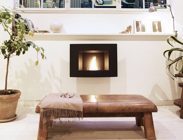 Επιτοίχιο Tζάκι Wall Tenderflame με διάρκεια καύσης 3 - 4 ώρες, χωρητικότητα δεξαμενής 1000ml και διαστάσεις 82x23x60cm - Black