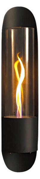 Επιτοίχια Εστία Φωτιάς Cycloflame Wall Tenderflame με διάρκεια καύσης 3 - 4 ώρες, χωρητικότητα δεξαμενής 800ml και διαστάσεις 16.6x81x17.5cm - Black