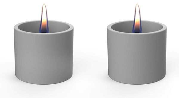 Επιτραπέζια Εστία Φωτιάς Breeze 8 Tenderflame με διάρκεια καύσης 4 - 5 ώρες, χωρητικότητα δεξαμενής 150ml και διαστάσεις 9x7.5cm - Grey - 2 τεμάχια