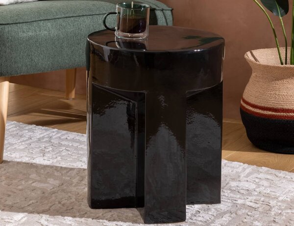 Τραπεζάκι Βοηθητικό Kriz Atmosphera με διαστάσεις 34x41cm - Black