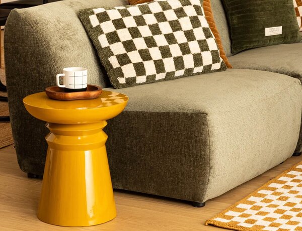 Τραπεζάκι Βοηθητικό Jaya Atmosphera με διαστάσεις 38x43cm - Mustard yellow