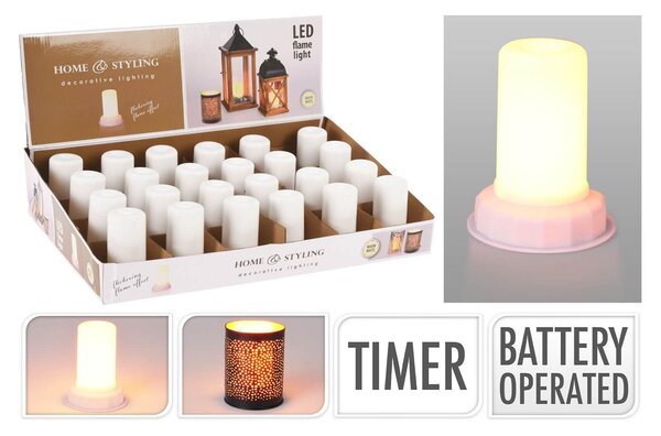 Διακοσμητικό Κερί LED Home & Styling με διαστάσεις 7.5x7.5x9.5cm