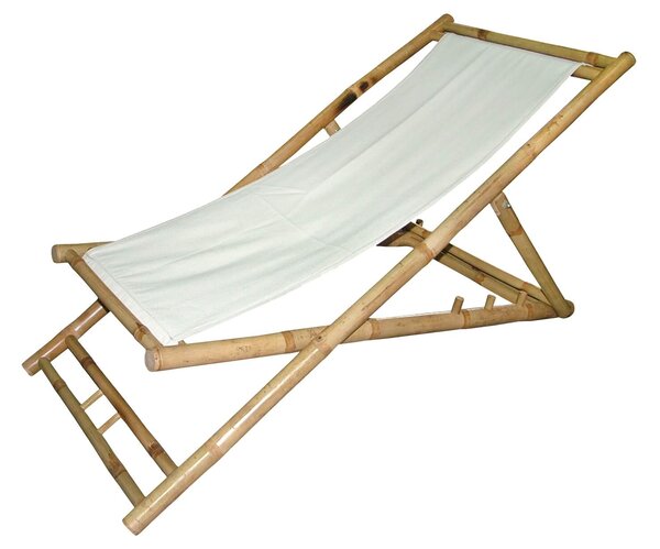 Σεζλόνγκ Κήπου Lesli Living από Ξύλο Bamboo με διαστάσεις 112x60x80cm - White
