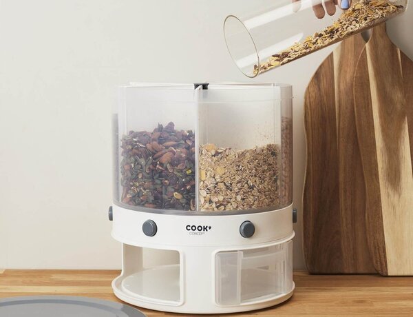 Δοχείο Αποθήκευσης Τροφίμων Cook Concept με 6 διαμερίσματα, συνολική χωρητικότητα 9L και διαστάσεις 29.5x29.5x34cm