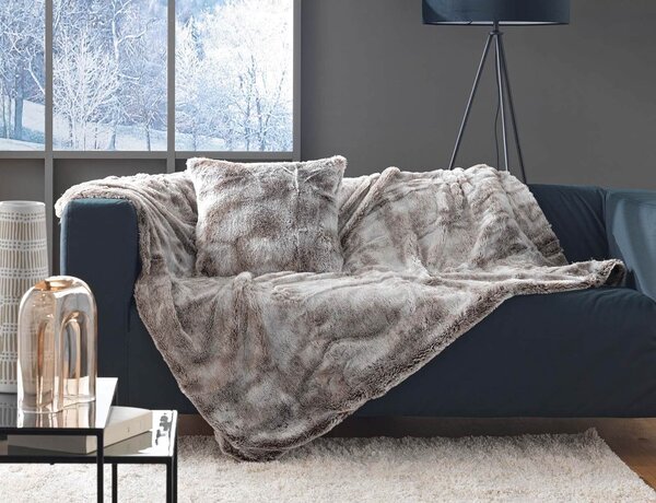 Κουβέρτα Antartic Douceur d'intérieur με εσωτερική επένδυση fleece και διαστάσεις 125x150cm - Choco