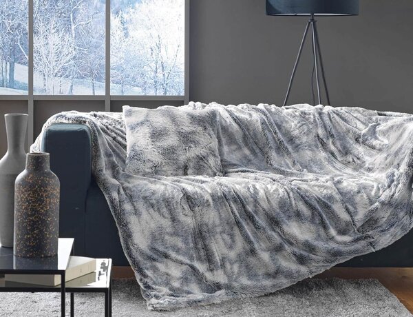 Κουβέρτα Antartic Douceur d'intérieur με εσωτερική επένδυση fleece και διαστάσεις 180x220cm - Grey
