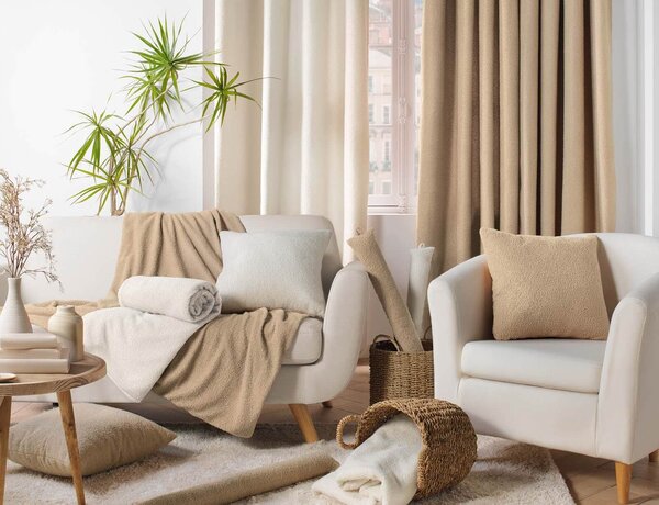 Διακοσμητικό Μαξιλάρι Wooly Douceur d'intérieur με διαστάσεις 45x45cm - Beige
