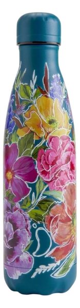 Μπουκάλι Θερμός Original Floral Chilly's με χωρητικότητα 500ml και διατήρηση θερμοκρασίας 12h ζεστό / 24h κρύο - Petal Sketch