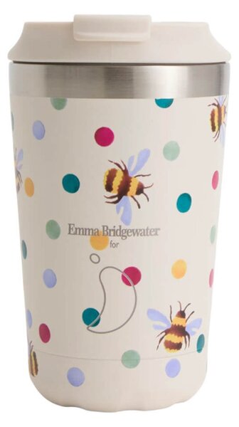 Ποτήρι Θερμός Original Emma Bridgewater Chilly's με χωρητικότητα 340ml και διατήρηση θερμοκρασίας 6h ζεστό - Polka Bees