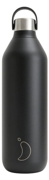 Μπουκάλι Θερμός Series 2 Chilly's με χωρητικότητα 1000ml και διατήρηση θερμοκρασίας 12h ζεστό / 24h κρύο - Abyss Black