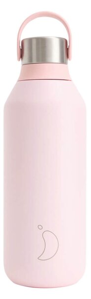 Μπουκάλι Θερμός Series 2 Chilly's με χωρητικότητα 500ml και διατήρηση θερμοκρασίας 12h ζεστό / 24h κρύο - Blush Pink