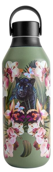 Μπουκάλι Θερμός Series 2 Botanicals Chilly's με χωρητικότητα 500ml και διατήρηση θερμοκρασίας 12h ζεστό / 24h κρύο - Orchid Panther