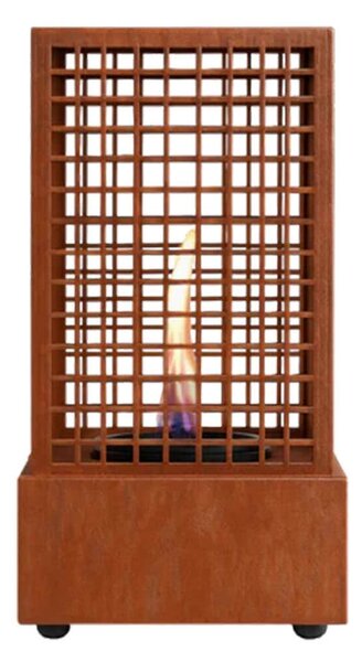 Επιτραπέζια Εστία Φωτιάς Agni 18 Tenderflame με διάρκεια καύσης 2 - 3 ώρες, χωρητικότητα δεξαμενής 250ml και διαστάσεις 18.5x18.5x36.5cm - Corten