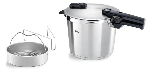 Χύτρα Ταχύτητας Fissler Vitaquick Premium με καλάθι ατμού, χωρητικότητα 6L και διάμετρο 22cm