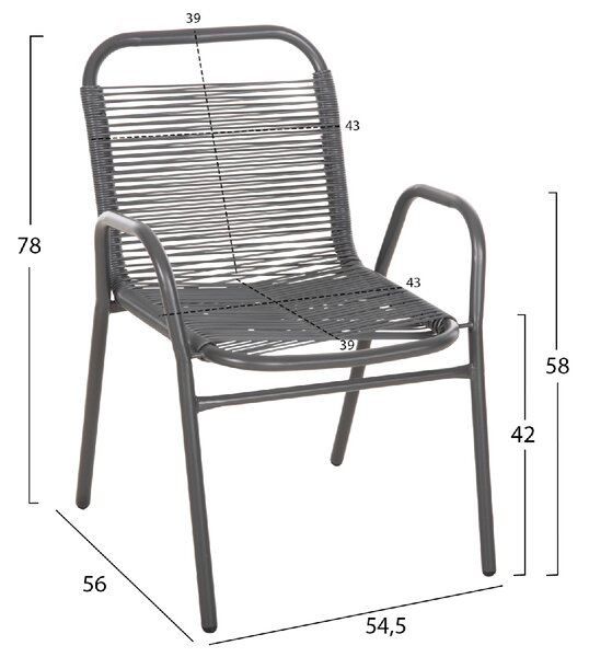 ΠΟΛΥΘΡΟΝΑ ΕΞ.ΧΩΡΟΥ AVRIL HM5968.01 ΜΕΤΑΛΛΟ ΚΑΙ ΣΥΝΘ.RATTAN ΣΕ ΓΚΡΙ 54,5x56x78Υεκ