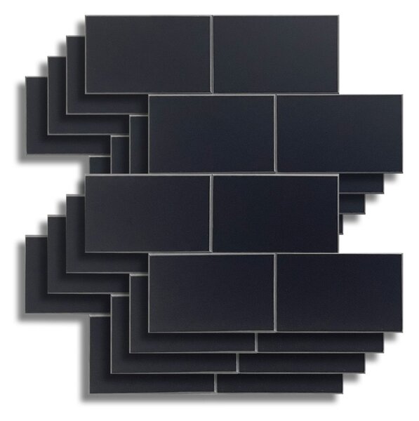 Αυτοκόλλητα Πλακάκια (Σετ 4τμχ) L-C Careo Black 1770154