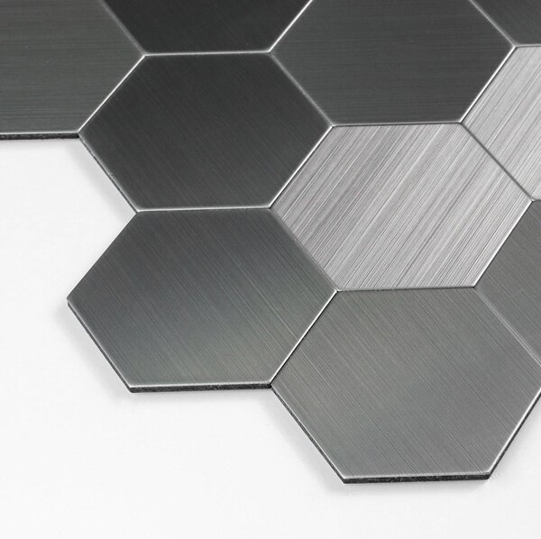 Αυτοκόλλητα Πλακάκια (Σετ 4τμχ) L-C Hexa Chrome 1770146
