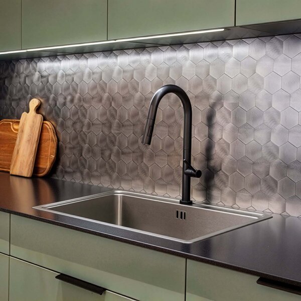 Αυτοκόλλητα Πλακάκια (Σετ 4τμχ) L-C Hexa Chrome 1770146