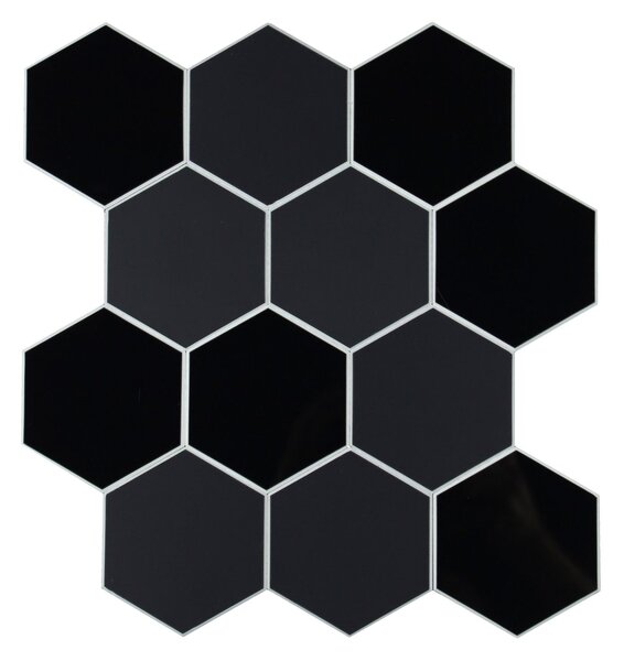 Αυτοκόλλητα Πλακάκια (Σετ 4τμχ) L-C Hexa Black 1770147