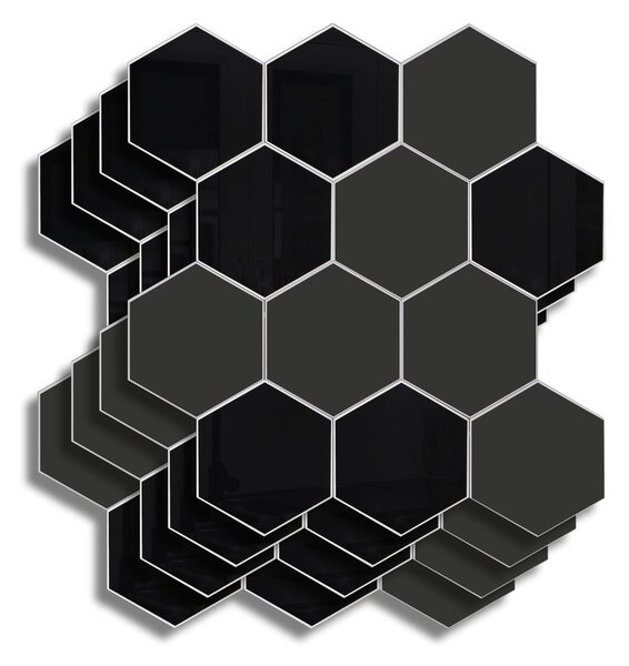Αυτοκόλλητα Πλακάκια (Σετ 4τμχ) L-C Hexa Black 1770147