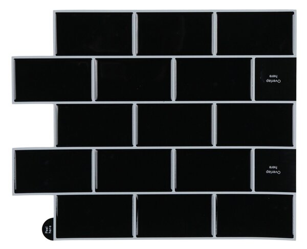 Αυτοκόλλητο 3D Πάνελ Τοίχου (30.5x25) L-C Metro Black 1770133