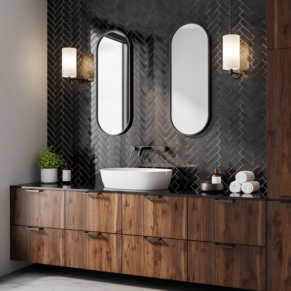 Αυτοκόλλητο 3D Πάνελ Τοίχου (30.5x25) L-C Malda Black 1770139