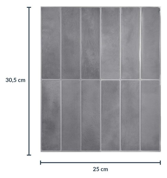 Αυτοκόλλητο 3D Πάνελ Τοίχου (30.5x25) L-C Kalix Gris 1770181