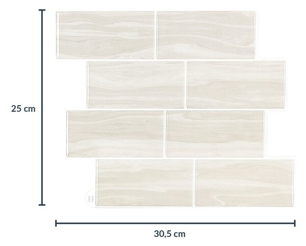 Αυτοκόλλητο 3D Πάνελ Τοίχου (30.5x25) L-C Metro Wood 1770134
