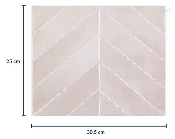 Αυτοκόλλητο 3D Πάνελ Τοίχου (30.5x25) L-C Parma Blush 1770135