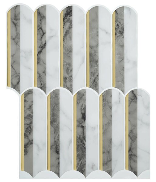 Αυτοκόλλητο 3D Πάνελ Τοίχου (30.5x25) L-C Ogive Marble/Gris/Or 1770179