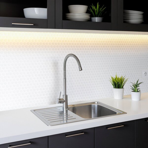 Αυτοκόλλητο 3D Πάνελ Τοίχου (30.5x25) L-C Pointille White 1770158