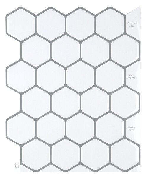 Αυτοκόλλητο 3D Πάνελ Τοίχου (30.5x25) L-C Ruche White 1770138