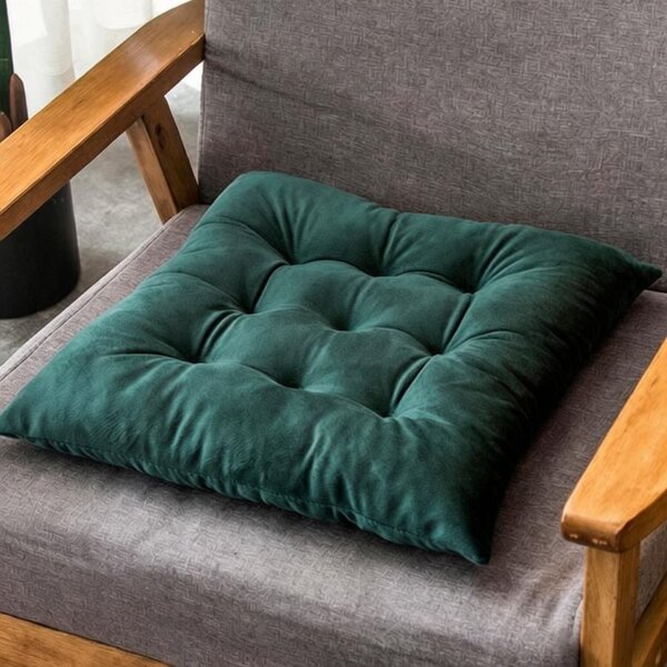 Βελουτέ Μαξιλάρι Καρέκλας (40x40) Melinen Velvet Emerald