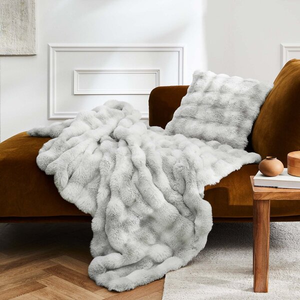Γούνινη Κουβέρτα Καναπέ (125x150) L-C Mounty Grey 1613093