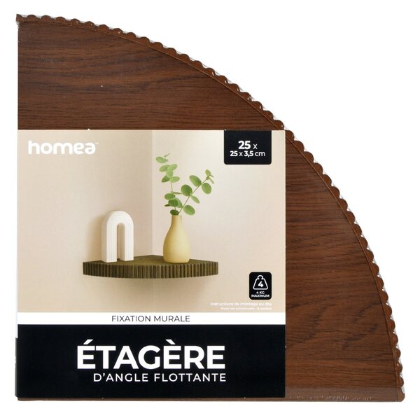Γωνιακό Ράφι Τοίχου (25x25x3.5) L-C Acacia 6RAN898AC
